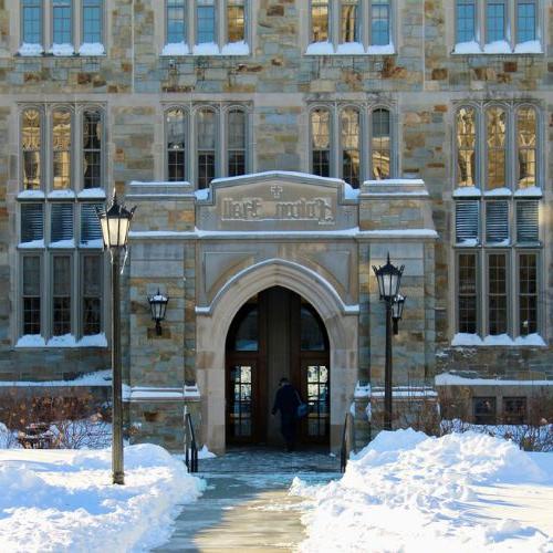 Fulton Hall in the snow